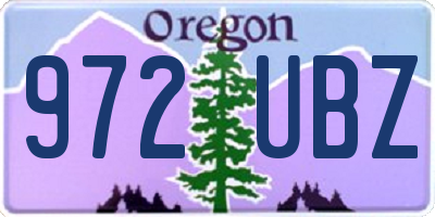 OR license plate 972UBZ