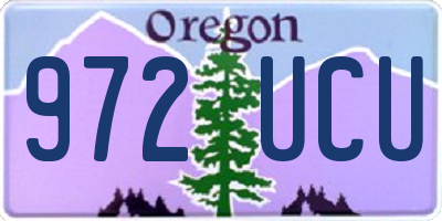 OR license plate 972UCU