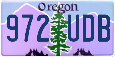OR license plate 972UDB