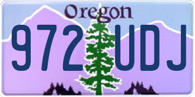 OR license plate 972UDJ