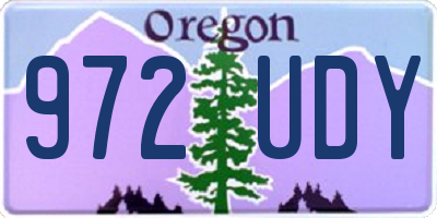 OR license plate 972UDY