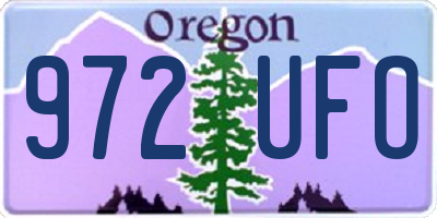OR license plate 972UFO