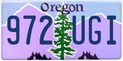 OR license plate 972UGI