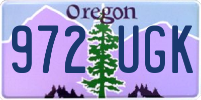 OR license plate 972UGK