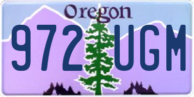 OR license plate 972UGM