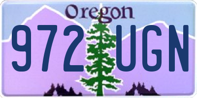 OR license plate 972UGN