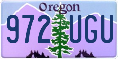 OR license plate 972UGU