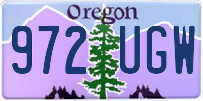 OR license plate 972UGW