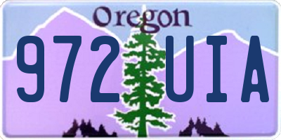 OR license plate 972UIA