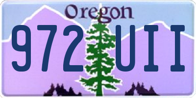 OR license plate 972UII