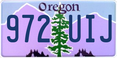OR license plate 972UIJ