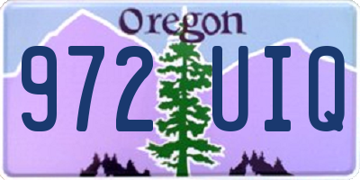 OR license plate 972UIQ