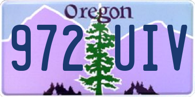 OR license plate 972UIV