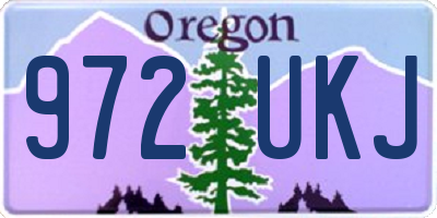 OR license plate 972UKJ