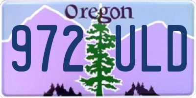 OR license plate 972ULD