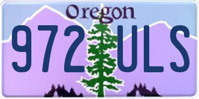 OR license plate 972ULS