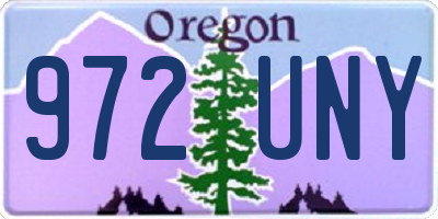 OR license plate 972UNY