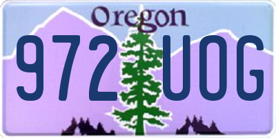 OR license plate 972UOG