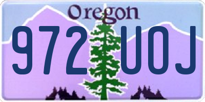 OR license plate 972UOJ
