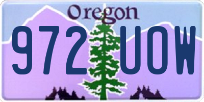 OR license plate 972UOW