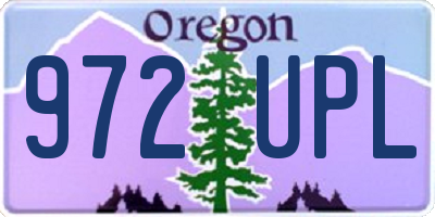 OR license plate 972UPL