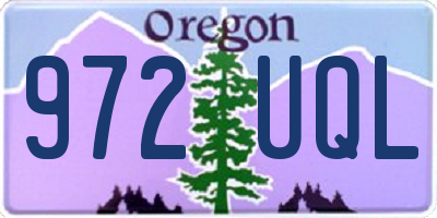 OR license plate 972UQL