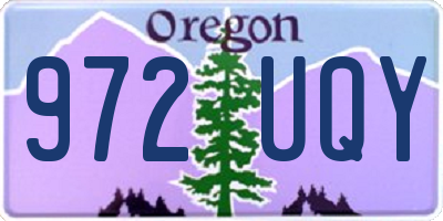 OR license plate 972UQY