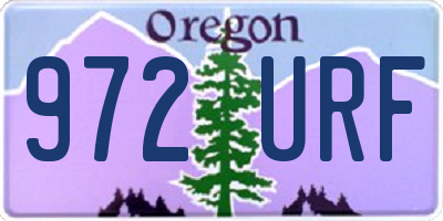 OR license plate 972URF