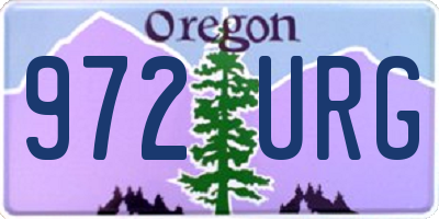 OR license plate 972URG