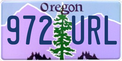 OR license plate 972URL
