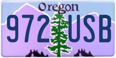 OR license plate 972USB