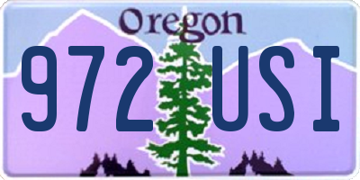 OR license plate 972USI
