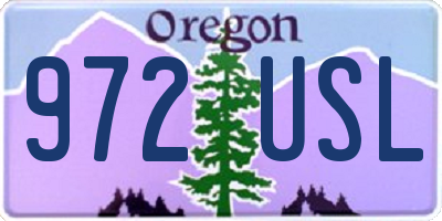 OR license plate 972USL