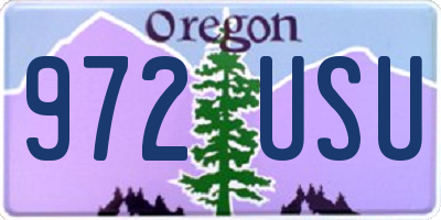 OR license plate 972USU