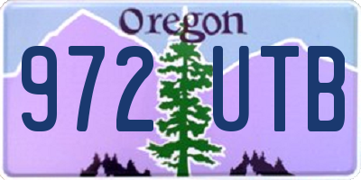 OR license plate 972UTB
