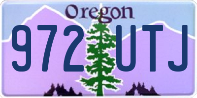 OR license plate 972UTJ