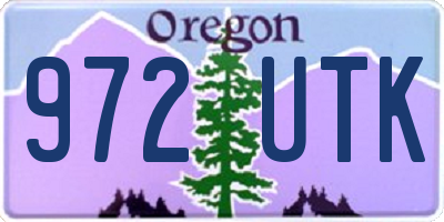 OR license plate 972UTK