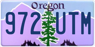 OR license plate 972UTM