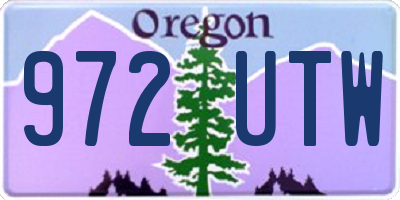 OR license plate 972UTW