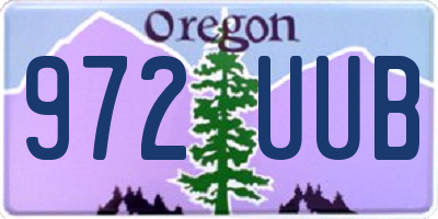 OR license plate 972UUB