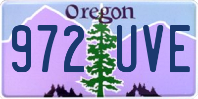 OR license plate 972UVE