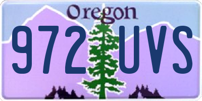 OR license plate 972UVS