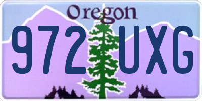 OR license plate 972UXG