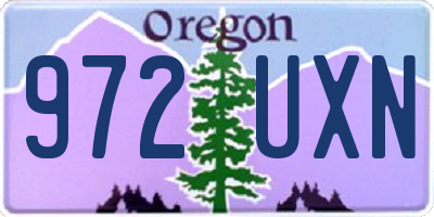 OR license plate 972UXN