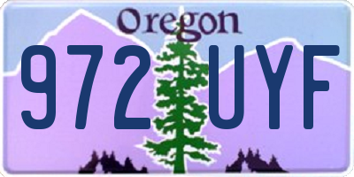 OR license plate 972UYF