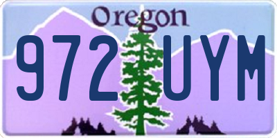 OR license plate 972UYM