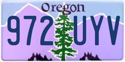 OR license plate 972UYV