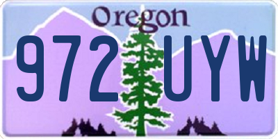 OR license plate 972UYW