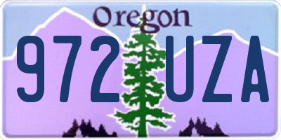 OR license plate 972UZA