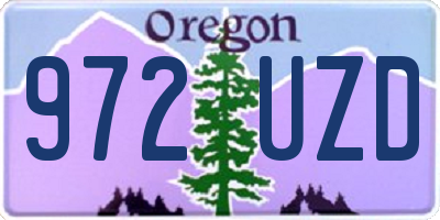 OR license plate 972UZD